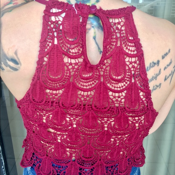 Pacsun- LA Hearts crochet halter crop top … - Picture 9 of 9